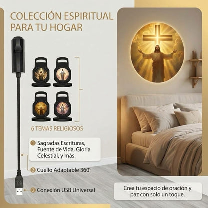 Proyector de Paz con 6 Imágenes de Fe